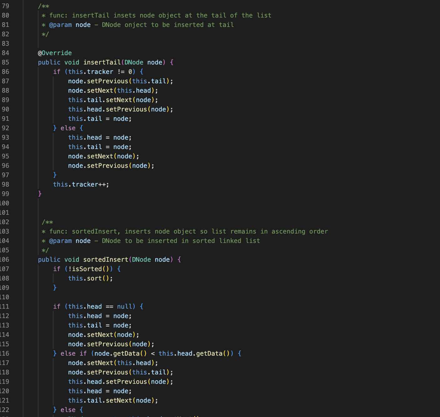 CDLL code snippet