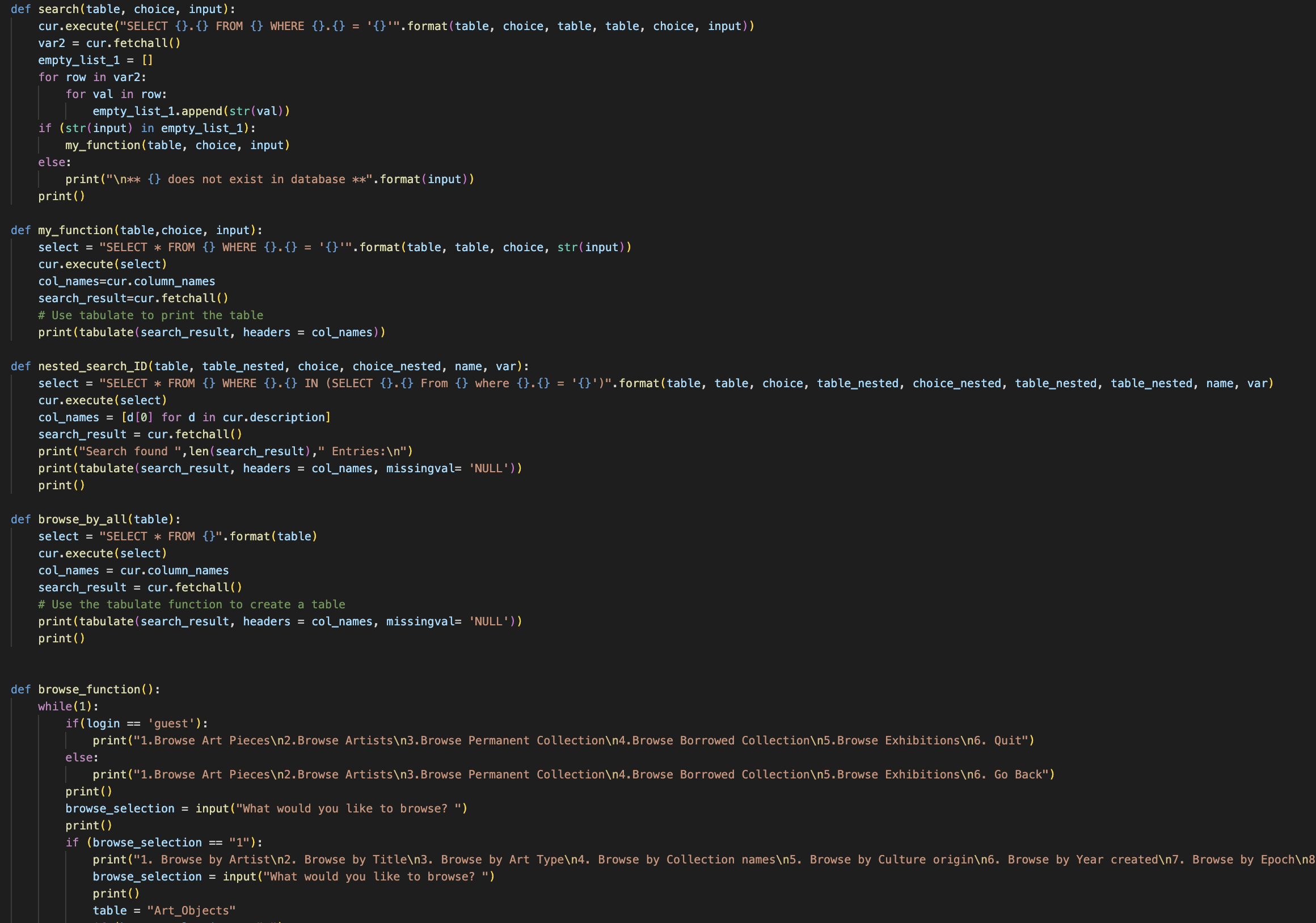 Python Interface Script