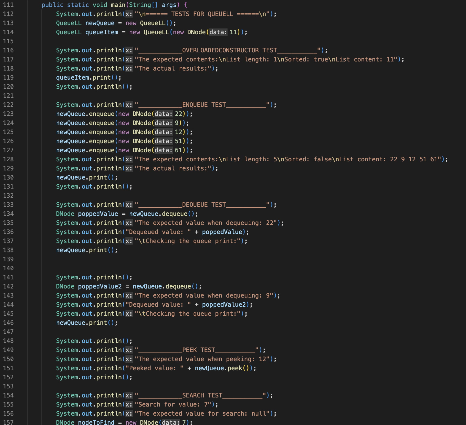Queue Test Cases