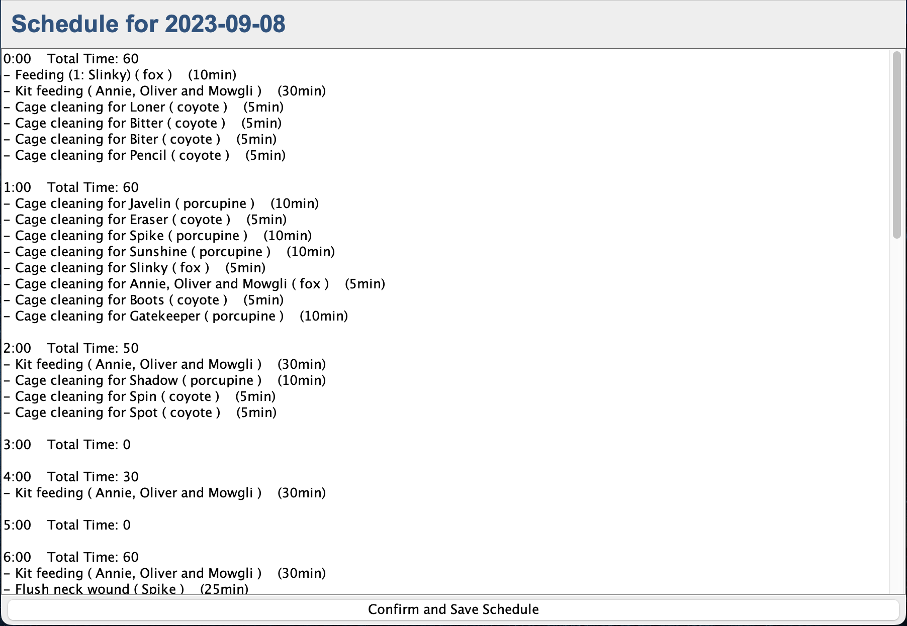 Example Output